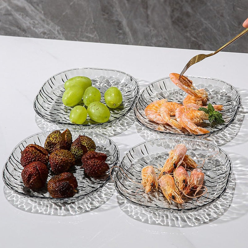8 Pcs Transparent Spit Bone Dish