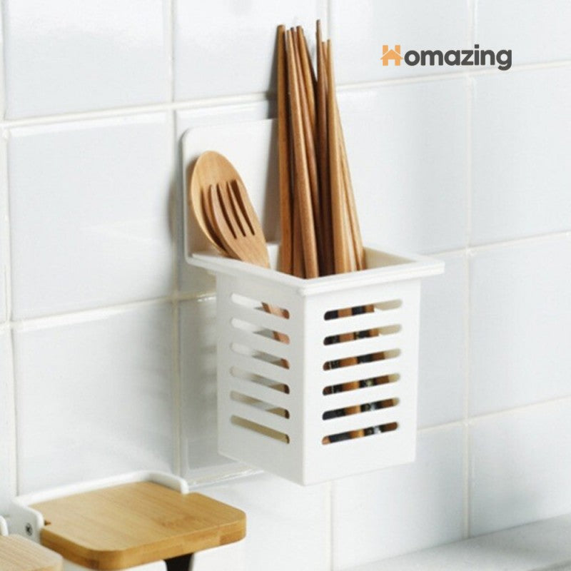 Kitchen Utensil Storage Holder Wall Mounted