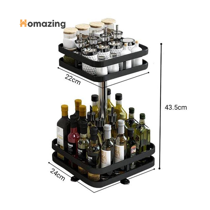 360° Rotatable Metal Storage Organizer Square