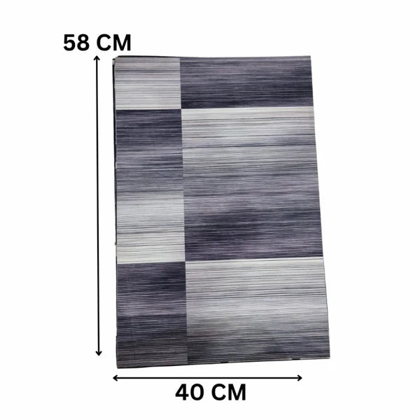 Urban Linear Slate Nappa Leather Bath Mat
