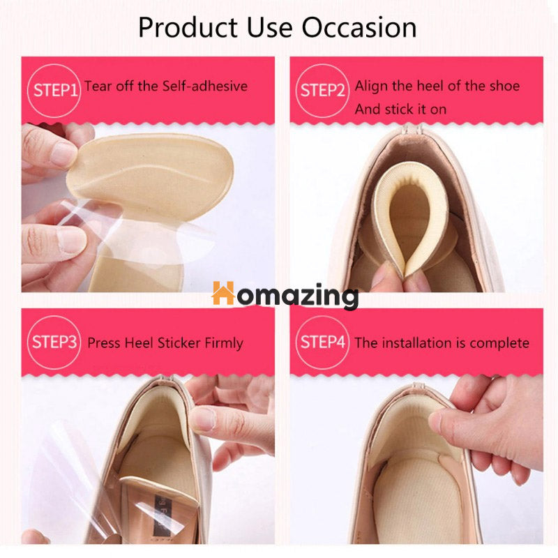 Shoe Insole Heel Cushion Pads Pack Of 2 Pair