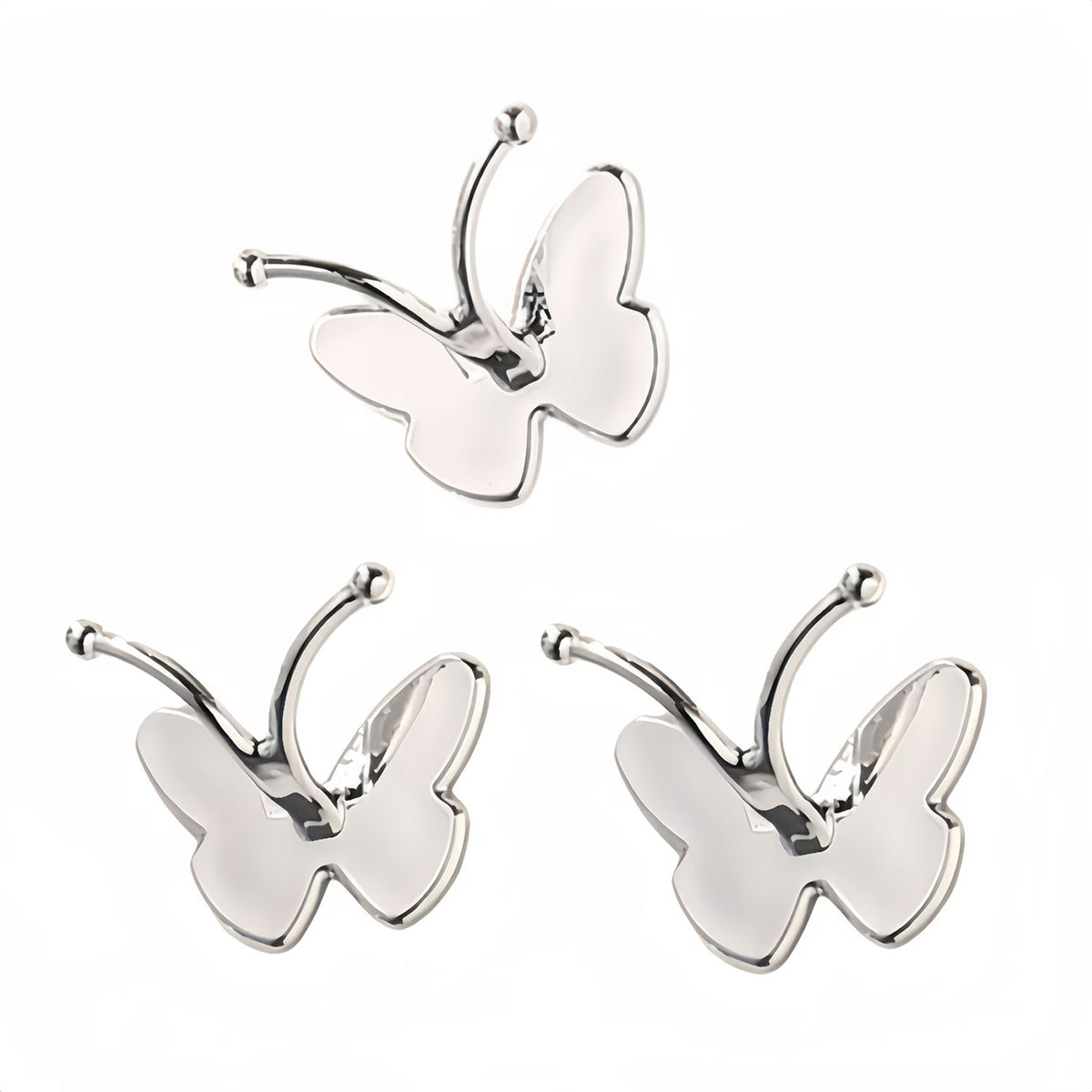 Butterfly-Shaped Adhesive Wall Hooks | Set of 2