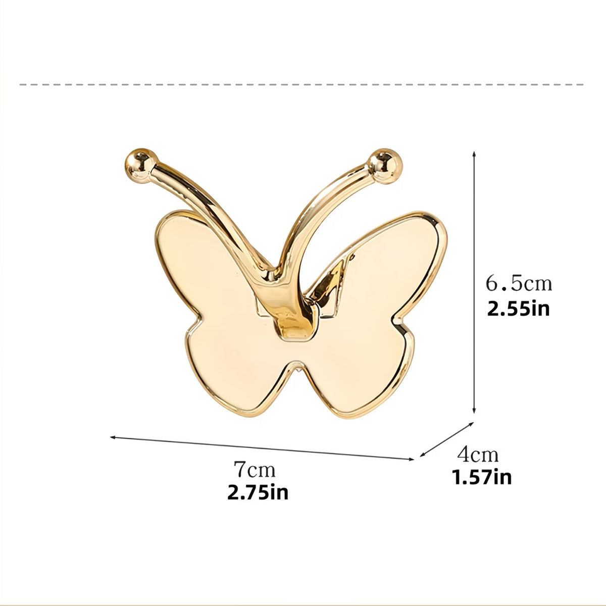 Butterfly-Shaped Adhesive Wall Hooks | Set of 2