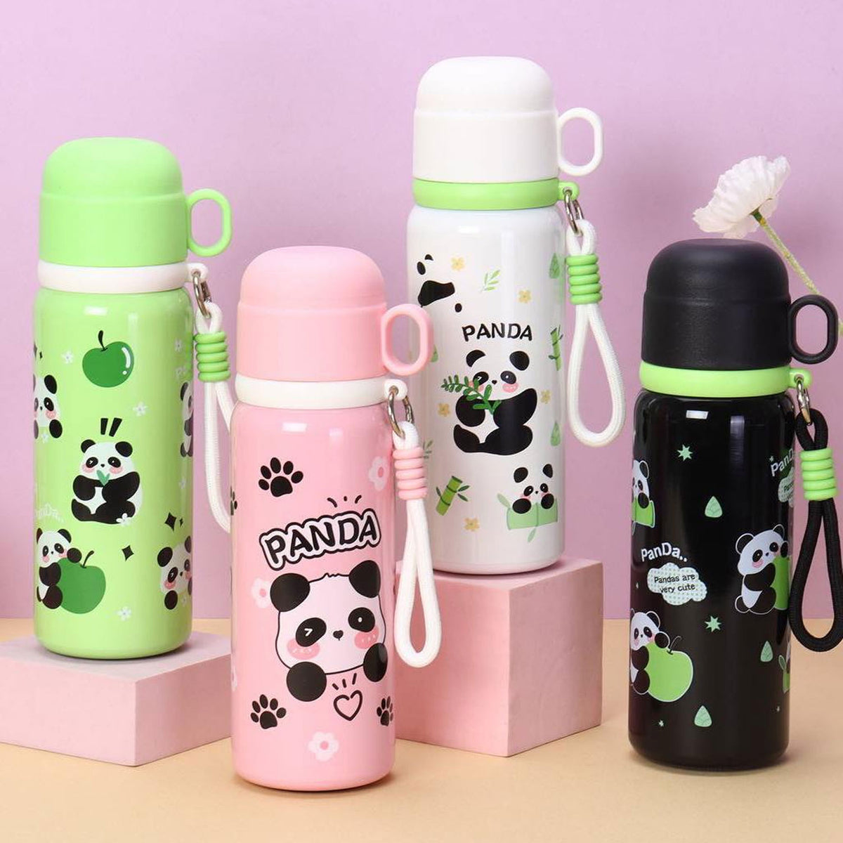 Adorable Panda Stainless Steel Drink Bottle – 500ml