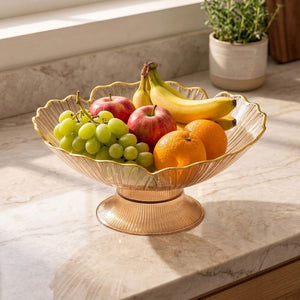 Decorative fruit and vegetable washing bowl with drainage holes