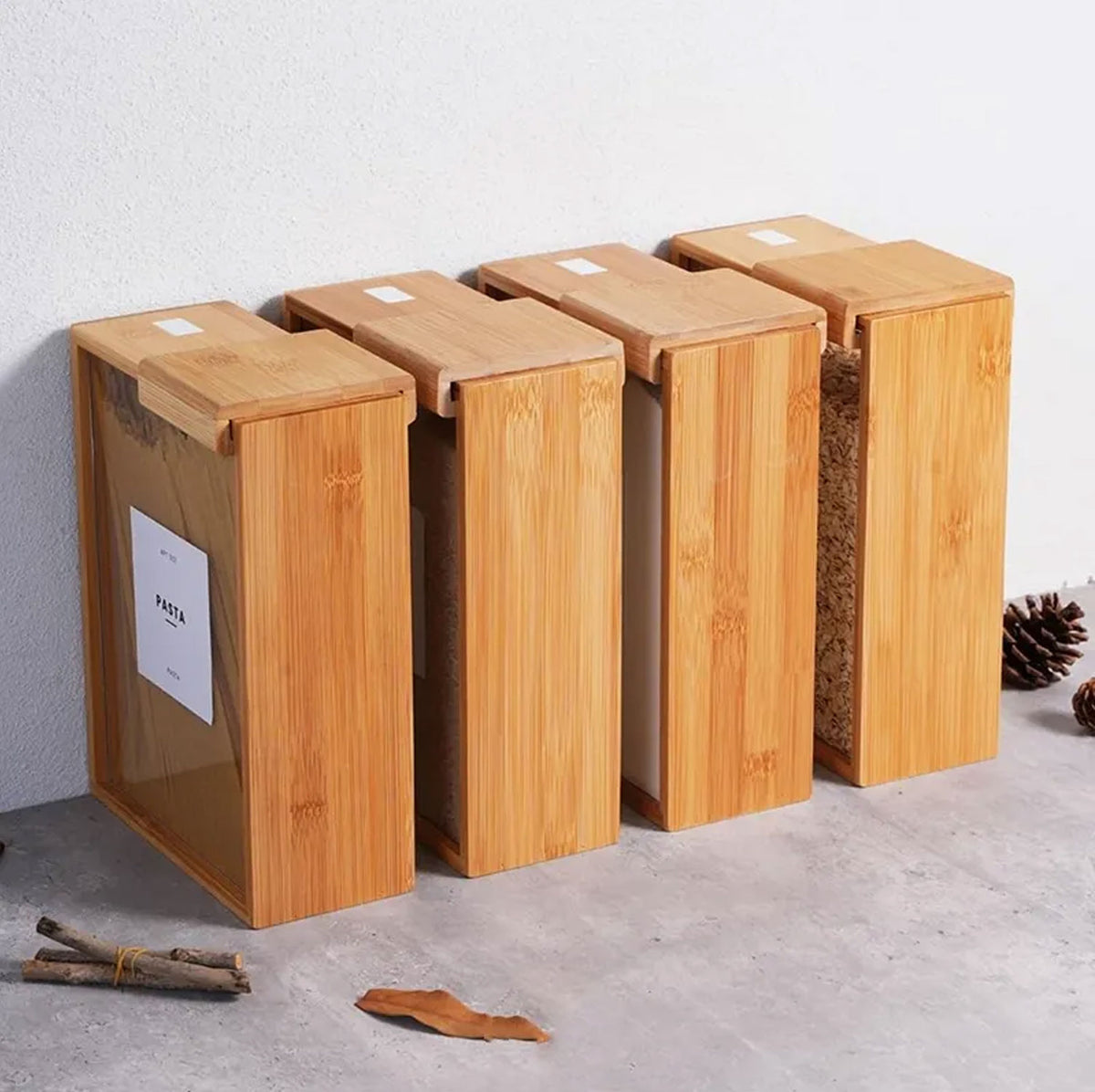 Small Wooden Multi-Purpose Jar Box Premium Kitchen Storage Container