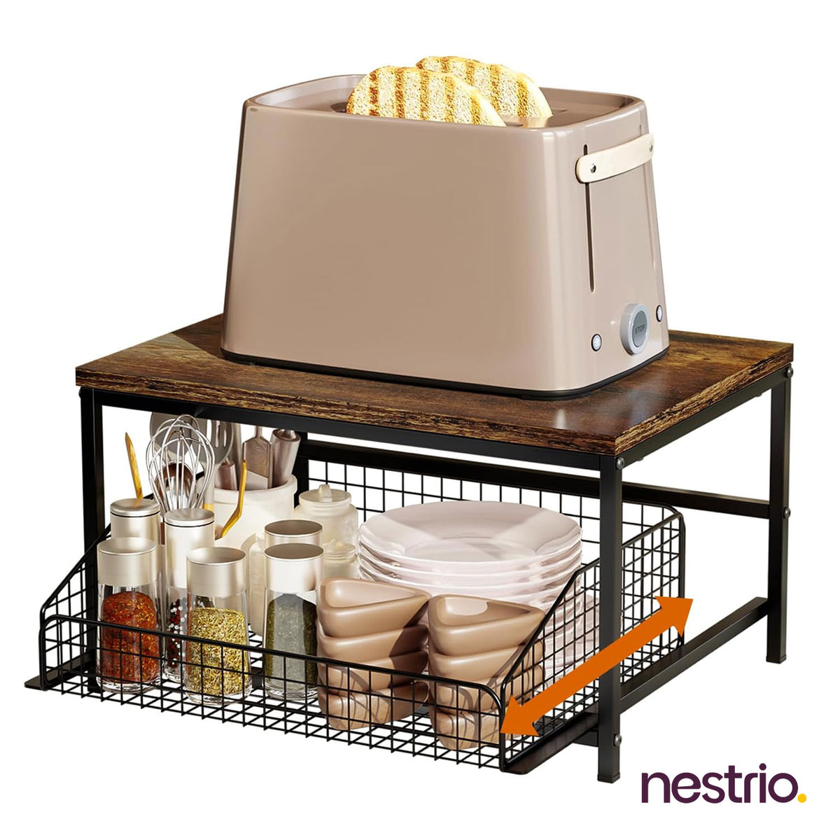 Sliding Kitchen Counter Organizer