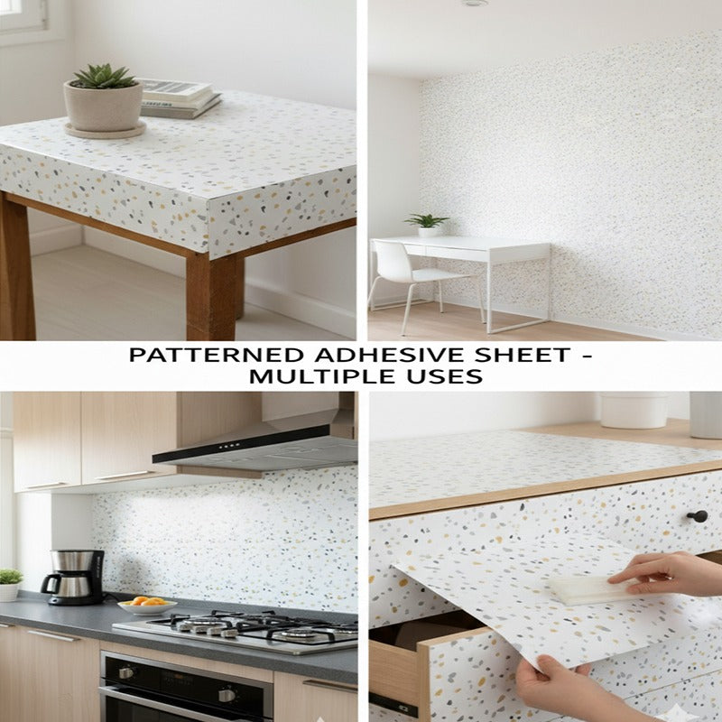 Marble Adhesive Sheet Chic Terrazzo Design