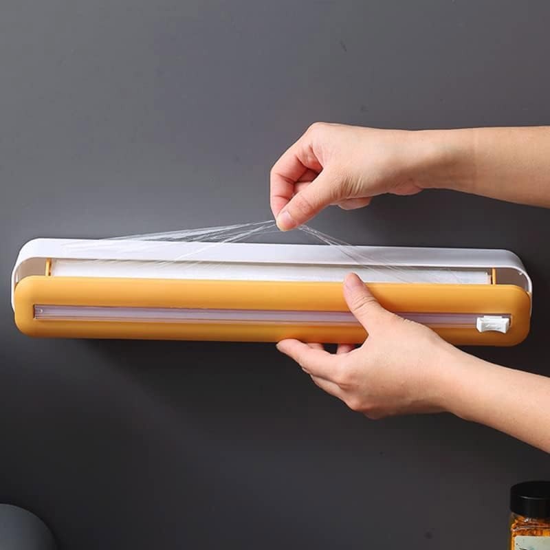 Plastic Food Wrap Dispenser With Cutter