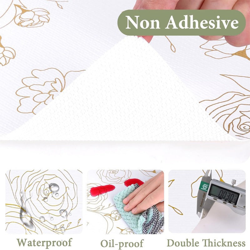 Drawer Liner Mat Gold Floral