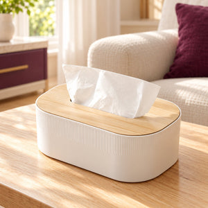 Modern Wooden Head Tissue Box for Home & Office