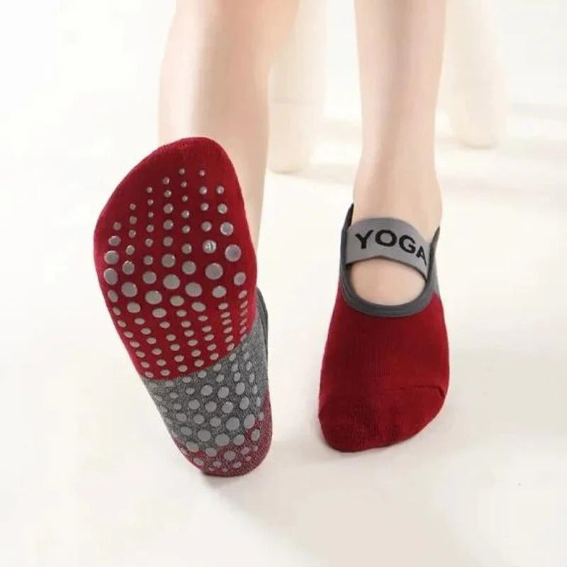 Women Anti-Slip Yoga Socks With Strip 1 Pair