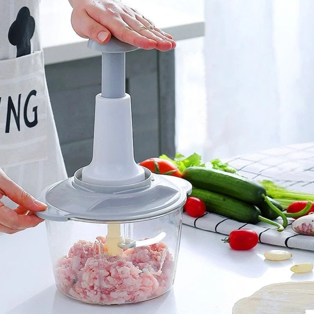 Manual Food Chopper Hand-Press