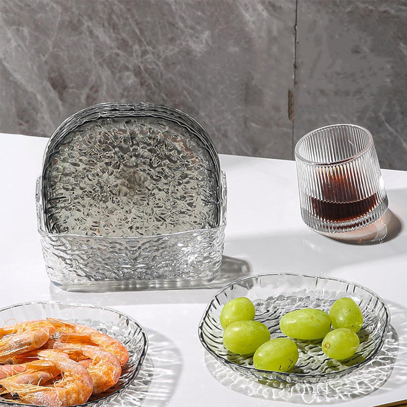 8 Pcs Transparent Spit Bone Dish