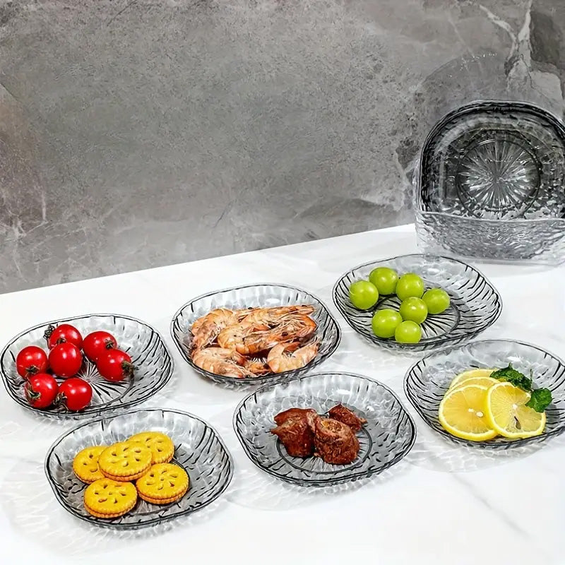 8 Pcs Transparent Spit Bone Dish