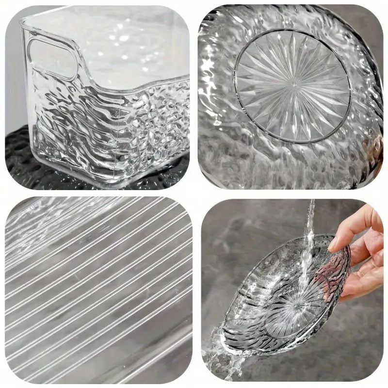 8 Pcs Transparent Spit Bone Dish