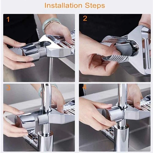 Sink Faucet Storage Rack Stainless Steel