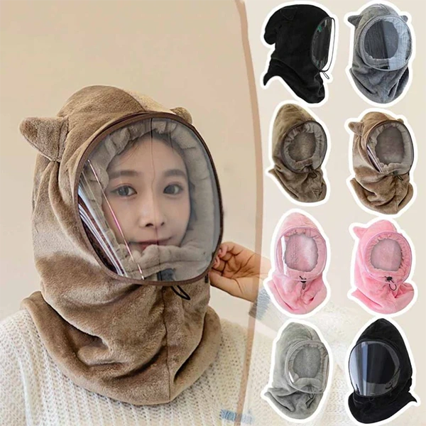 Cute Winter Hedging Face Mask Cap