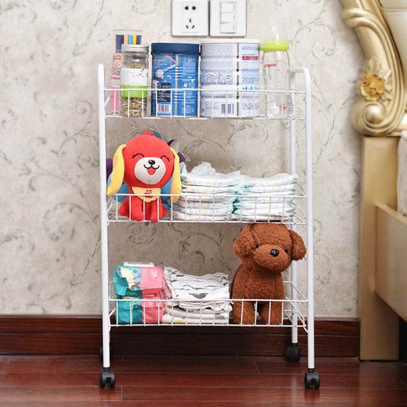 3-Tier Removable Storage Trolley Rack