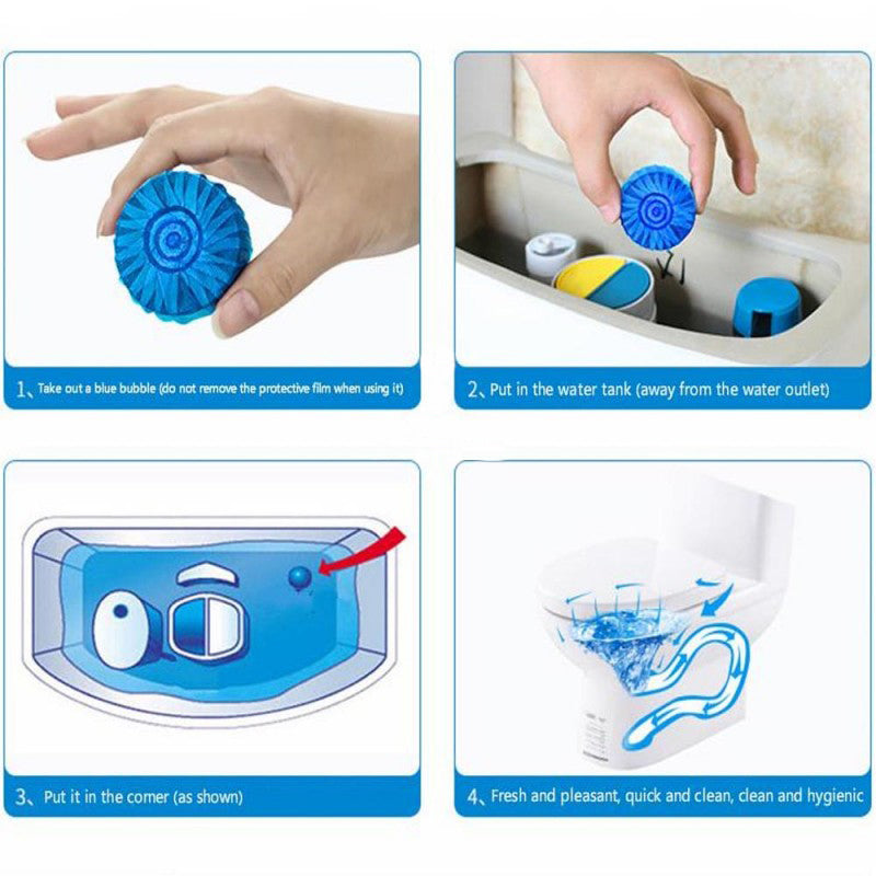 Toilet Cleaner Flush Tablets 10Pcs