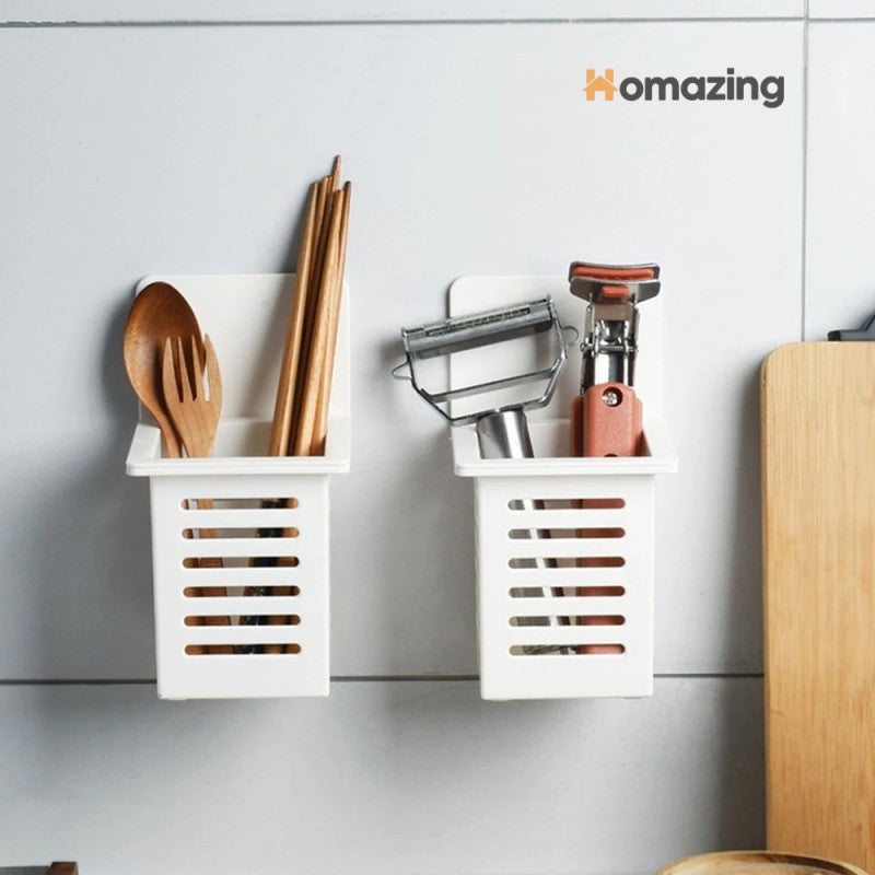 Kitchen Utensil Storage Holder Wall Mounted