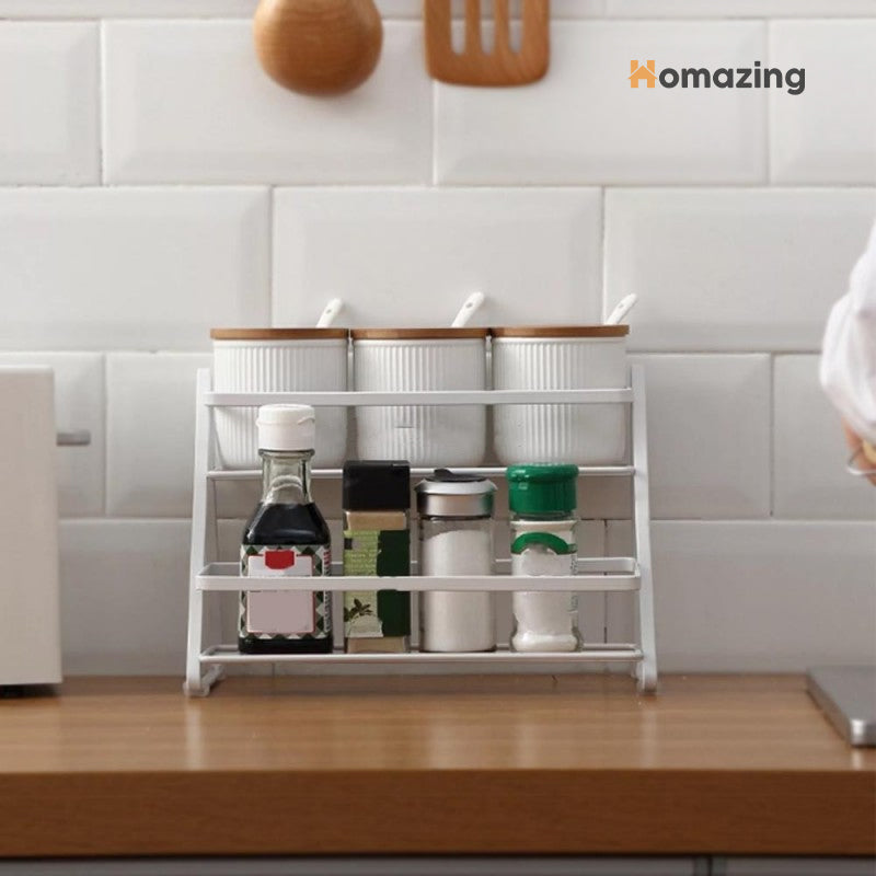 2 Tier Spice Rack Shelf Kitchen