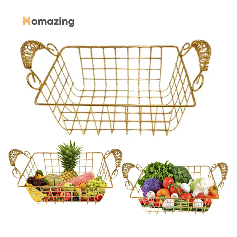 Iron Storage Basket Gold