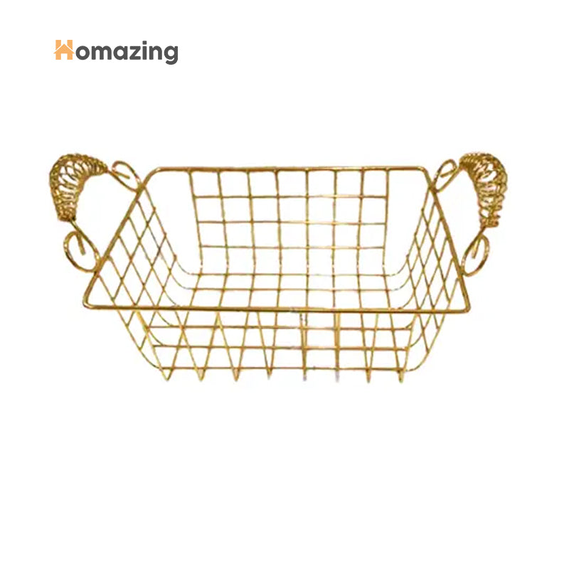 Iron Storage Basket Gold