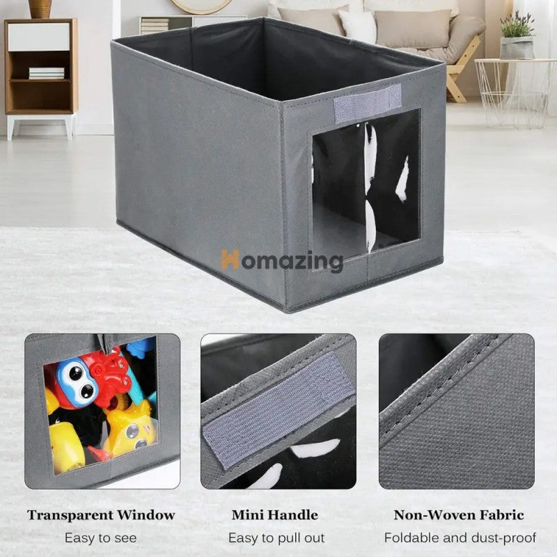 Foldable Storage Box With Handle