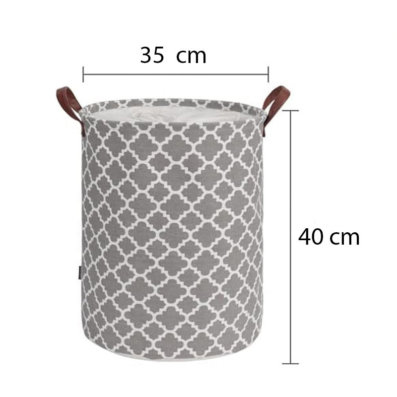 Folding Fabric Laundry Basket Design-Quatrefoil