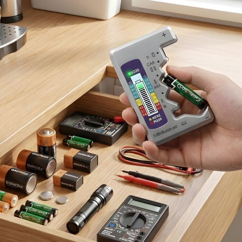 Digital Battery Tester Portable Universal Battery Checker for All Batteries