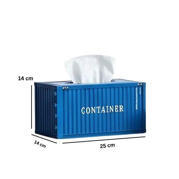 Cargo Container Design Tissue Box Organizer
