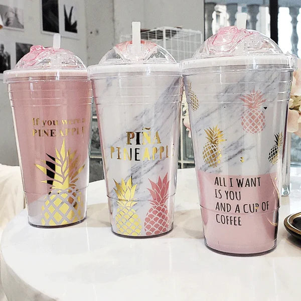 Reusable Double Wall Cups Leakproof Insulated Drinkware