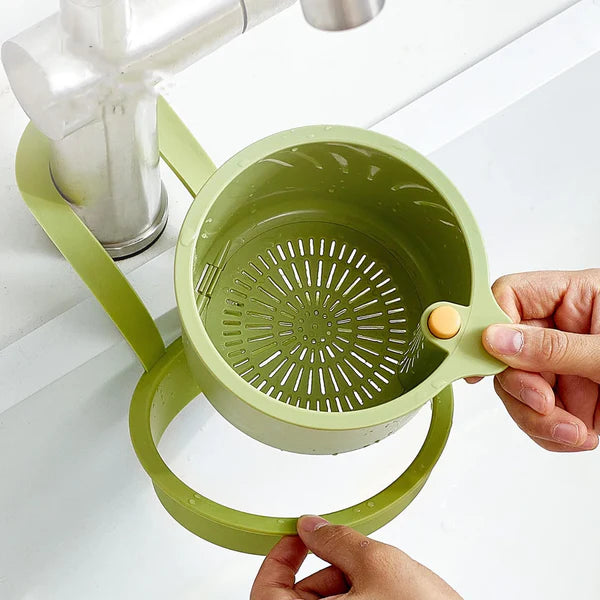2 in 1 Sink Drain Basket Faucet Hanging Filter Bag