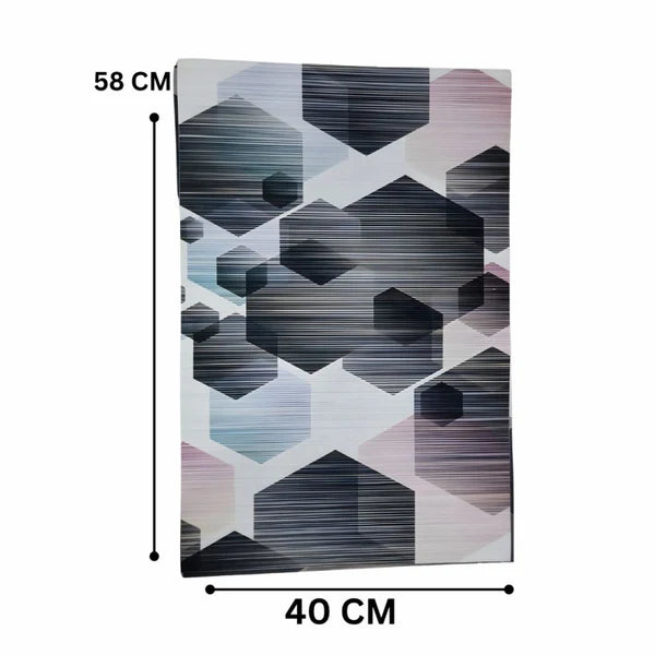 Hexagon Pattern Nappa Leather Bath Non Slip Rubber Mat