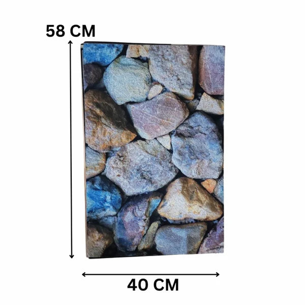 3D Realistic River Stone Nappa Leather Bath Mat Ultra Soft Non Slip Mat