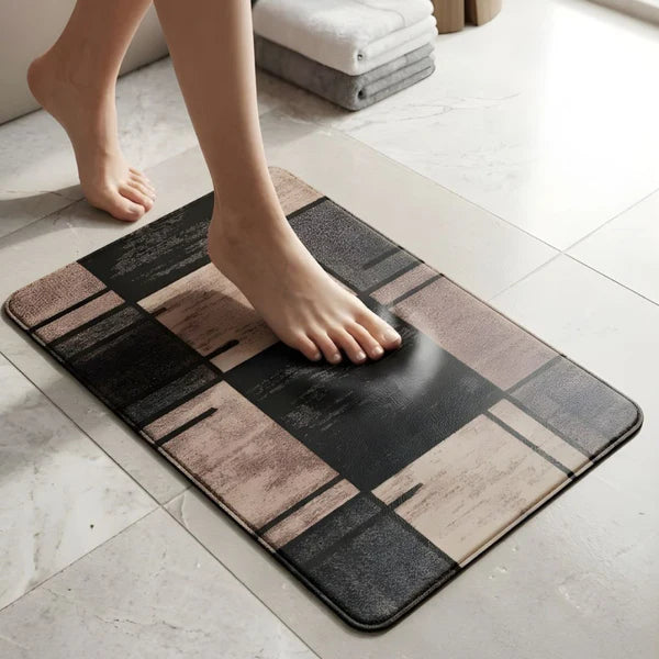 Textured Slate & Timber Nappa Leather Bath Non Slip Mat