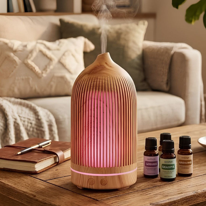 Big Wooden Electric Diffuser Aroma Humidifier