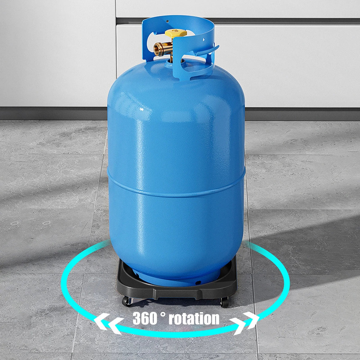 Gas Cylinder Trolley Base with Wheels Heavy Duty Cylinder Stand