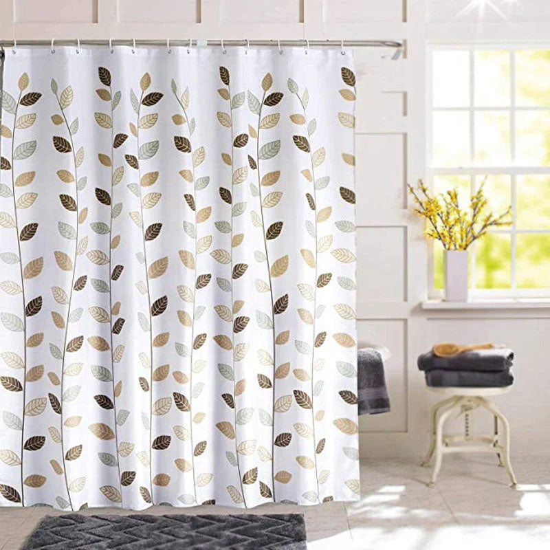Shower Curtain Liner with Hooks Waterproof
