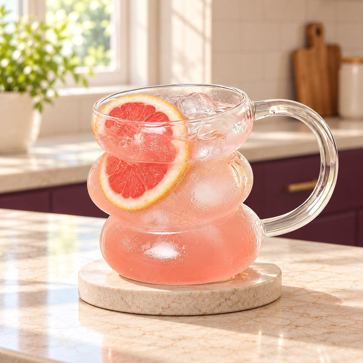 430ML Borosilicate Glass Cup with Handle