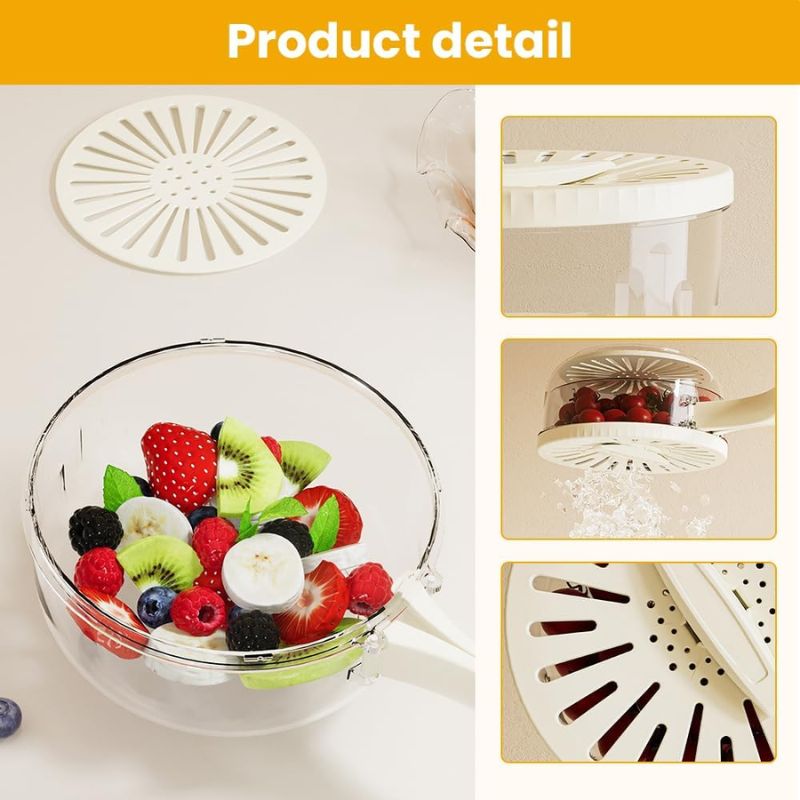2 In 1 Foldable Strainer Bowl With Handle