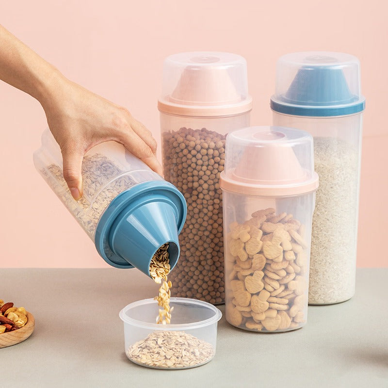 Grain Cereal Storage Jar With Cup
