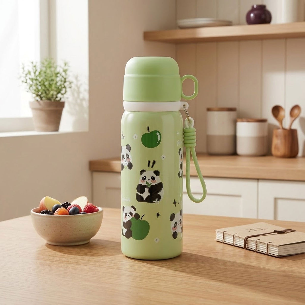 Adorable Panda Stainless Steel Drink Bottle – 500ml