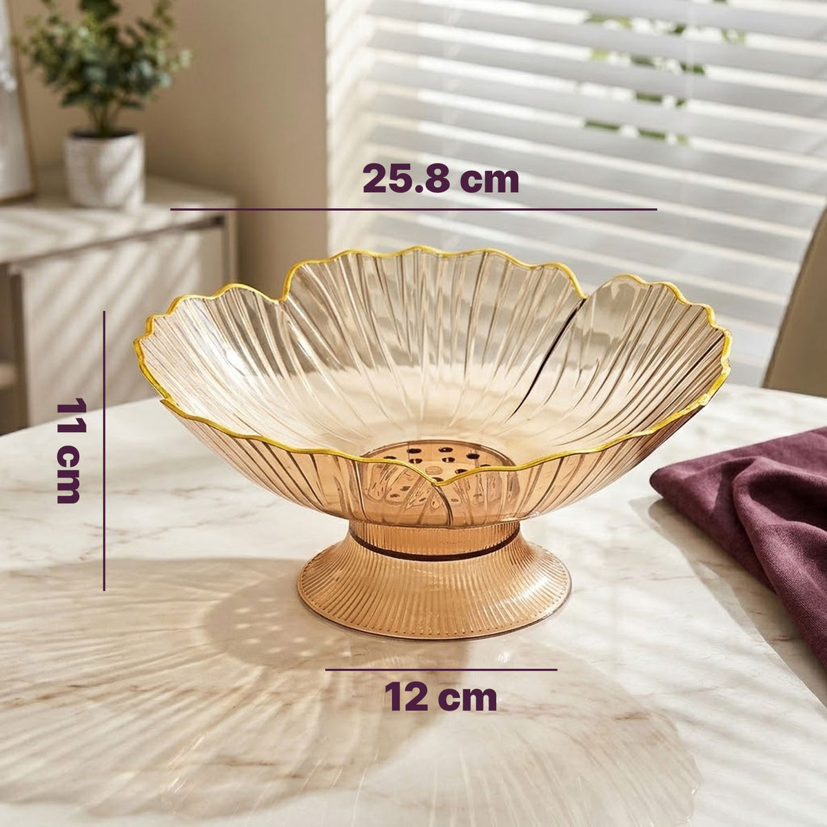 Decorative Fruit & Vegetable Bowl with Drainage