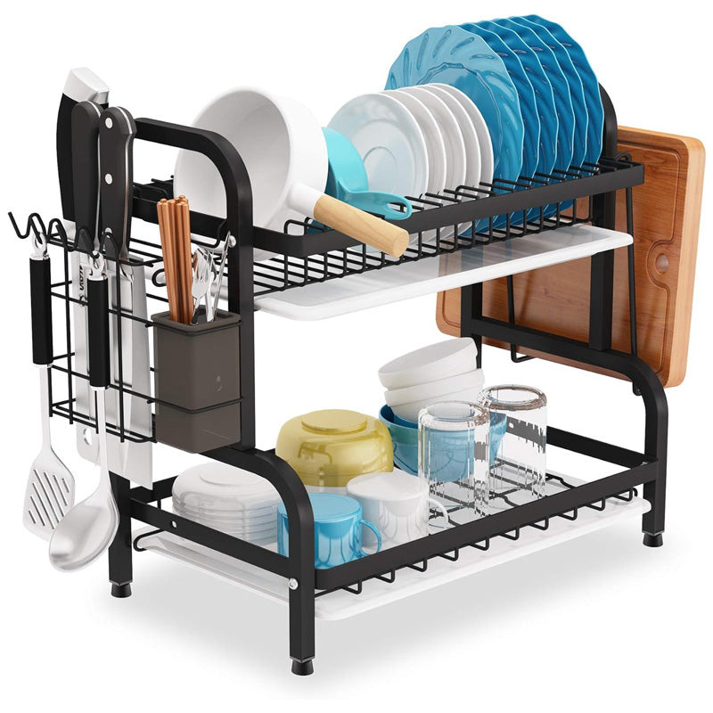2 Layer Multi-Tiered Dish Storage Rack