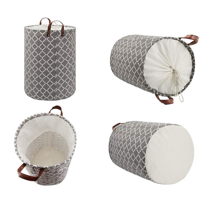 Folding Fabric Laundry Basket Design-Quatrefoil