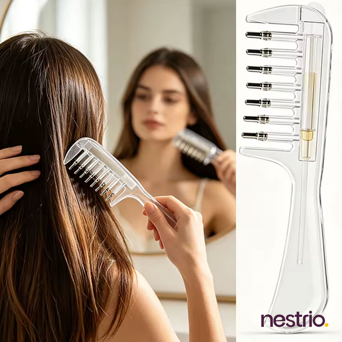 Scalp Liquid Applicator Comb Refillable Hair Serum Oil Dispensing Massage Comb