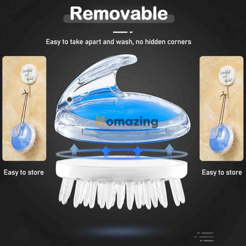 Shampoo Scalp Massage Brush Silicone