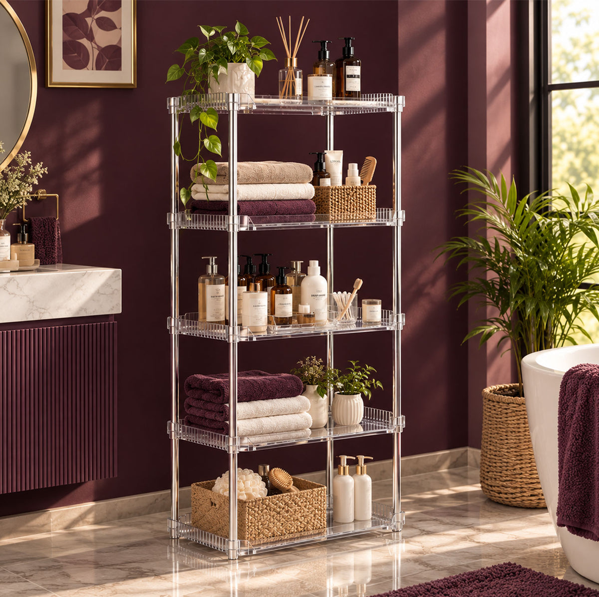 Space-Saving Vertical Shoe Storage Rack - 5 Tiers